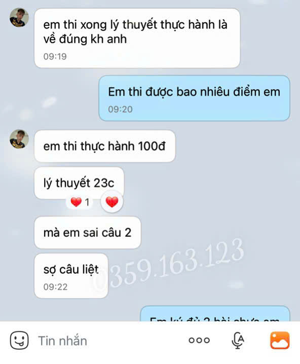 Học viên thi lý thuyết